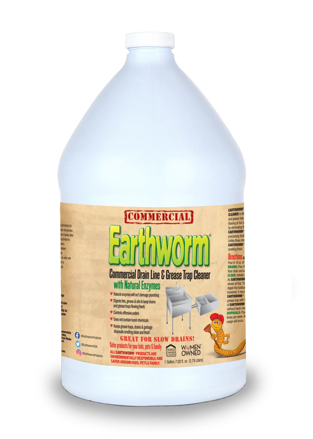 Earthworm Commercial Drain Cleaner